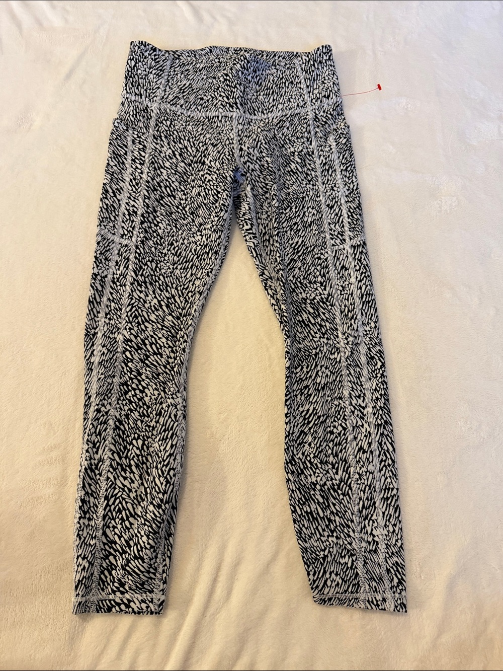 Athleta Black & White Patterned High-Rise Leggings